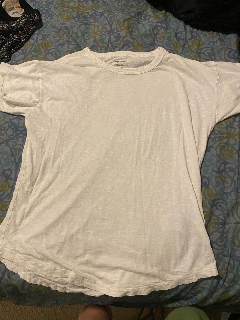 Madewell White Crewneck Short Sleeve Tee